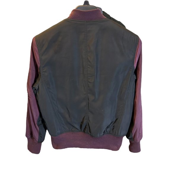ASOS Design Men's (M) Burgundy Bomber Jacket Double-Front Zip. Retail: $95 - Picture 4 of 9